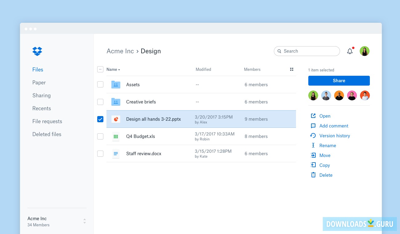 dropbox desktop app