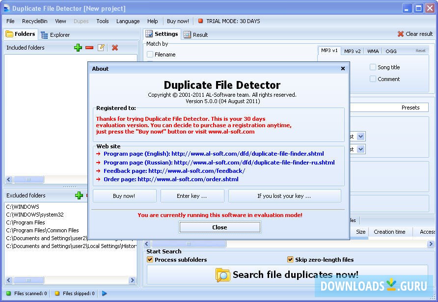 file duplicate detector