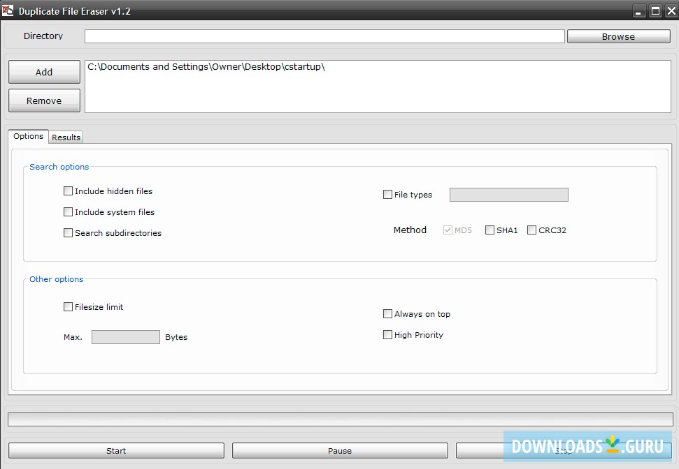 Duplicate File Eraser
