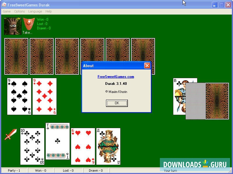 what numbers are not used in durak russian game