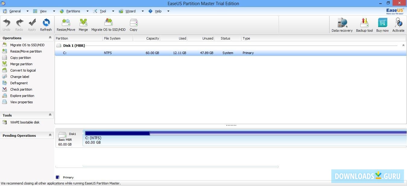 EASEUS Partition Master Professional Edition