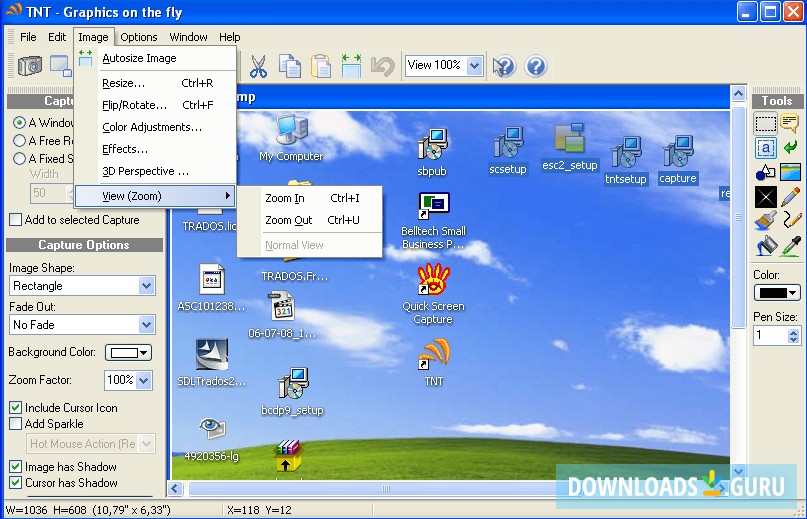 EC Software TNT Screen Capture