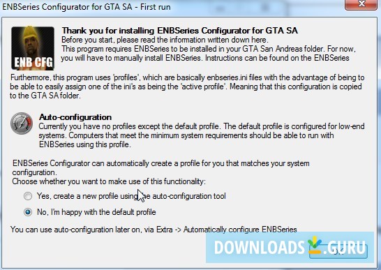 ENBSeries Configurator for GTA San Andreas