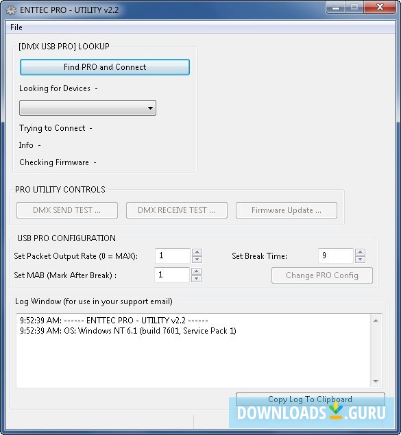 ENTTEC DMX USB PRO- Utility