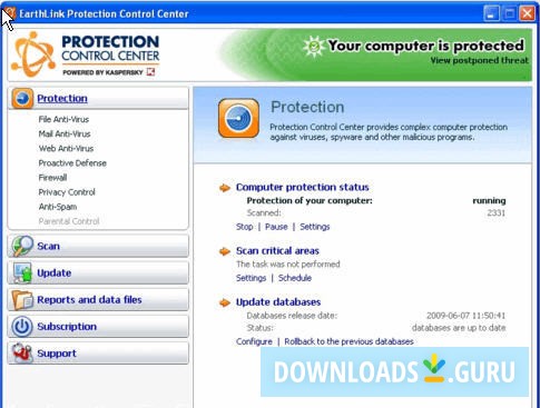 EarthLink Protection Control Center