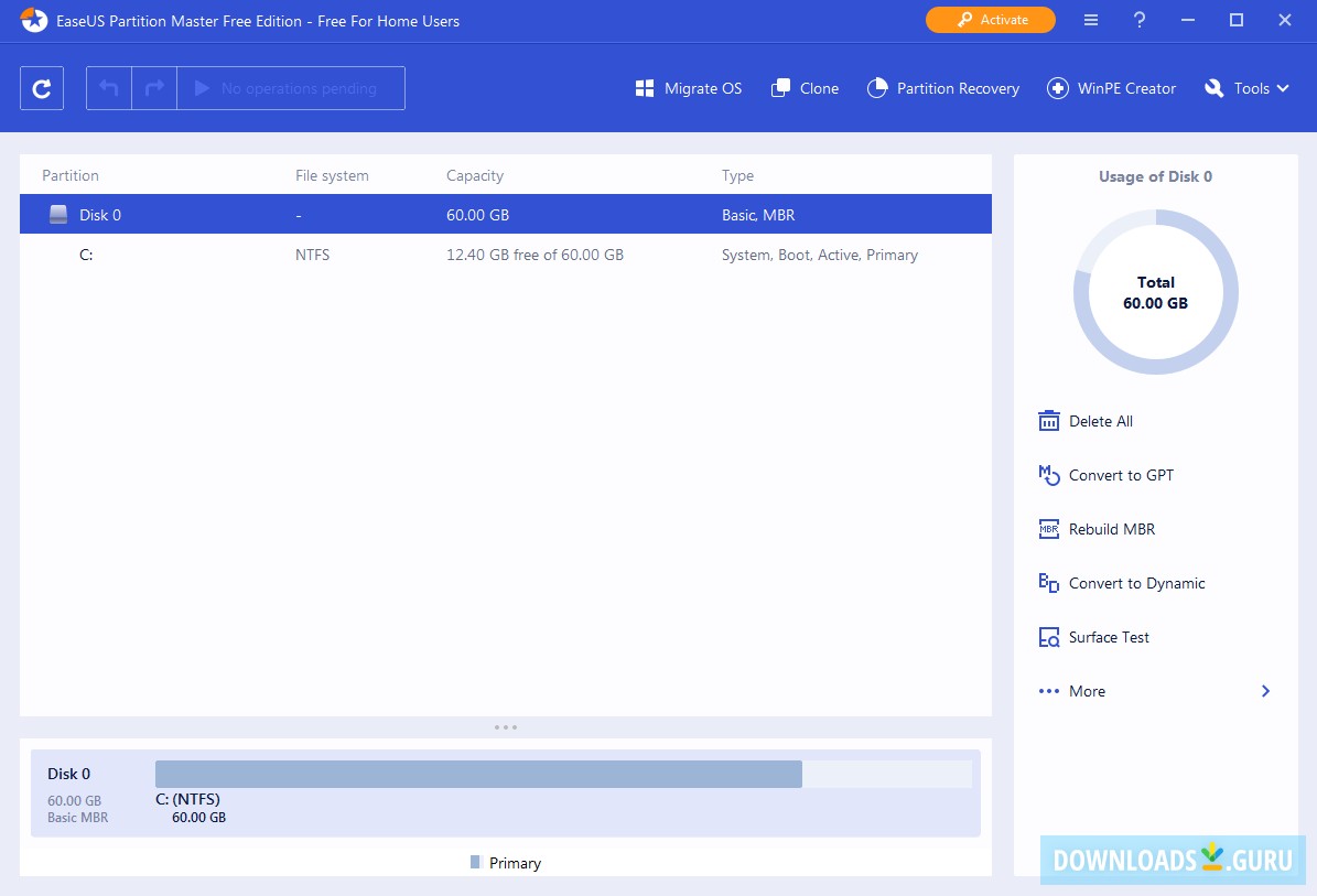 EaseUS Partition Master Free