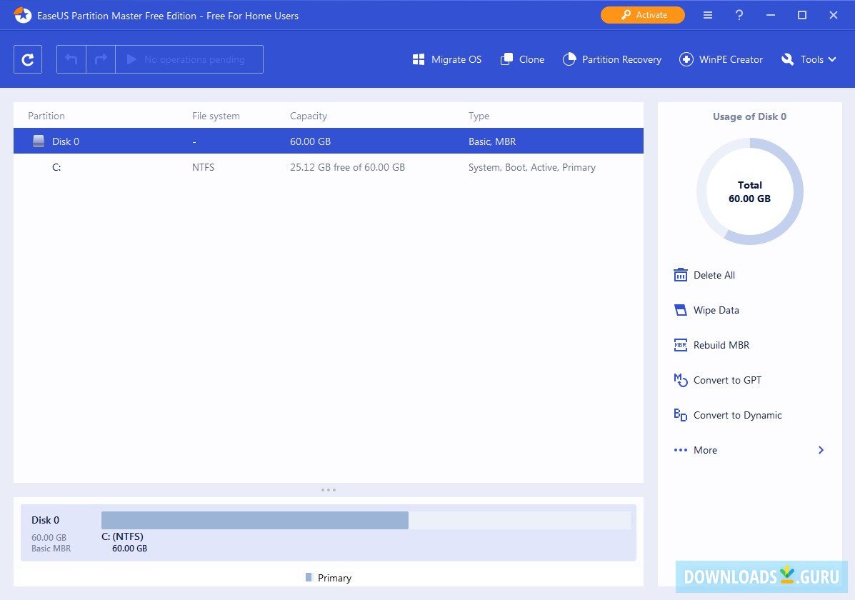 EaseUS Partition Master Free