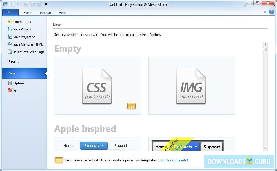 Easy Button & Menu Maker