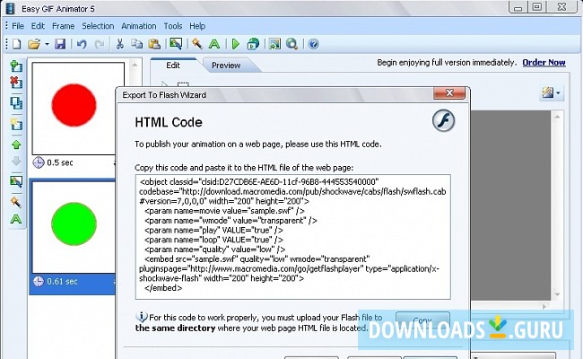 Export to Flash Wizard