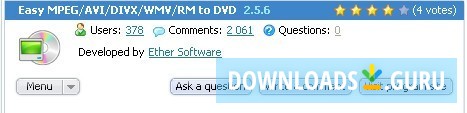 Easy MPEG/AVI/DIVX/WMV/RM to DVD