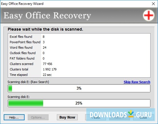 Scanning for Lost Files