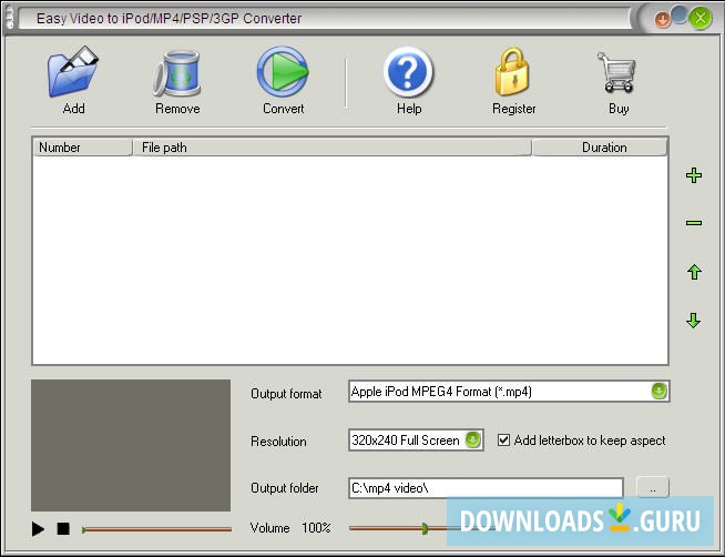Easy Video to iPod/MP4/PSP/3GP Converter