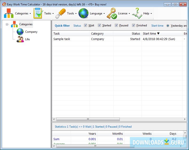 Easy Work Time Calculator