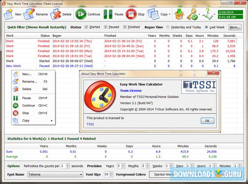Easy Work Time Calculator