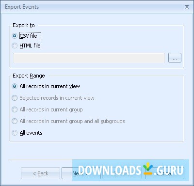 Export Events