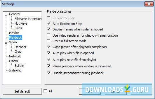 Playback Settings