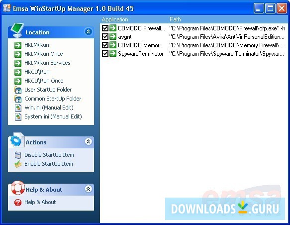 Emsa Win StartUp Manager