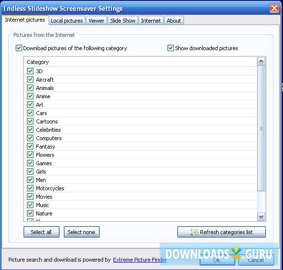 Endless Slideshow Screensaver