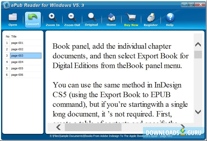 Epub Reader for Windows