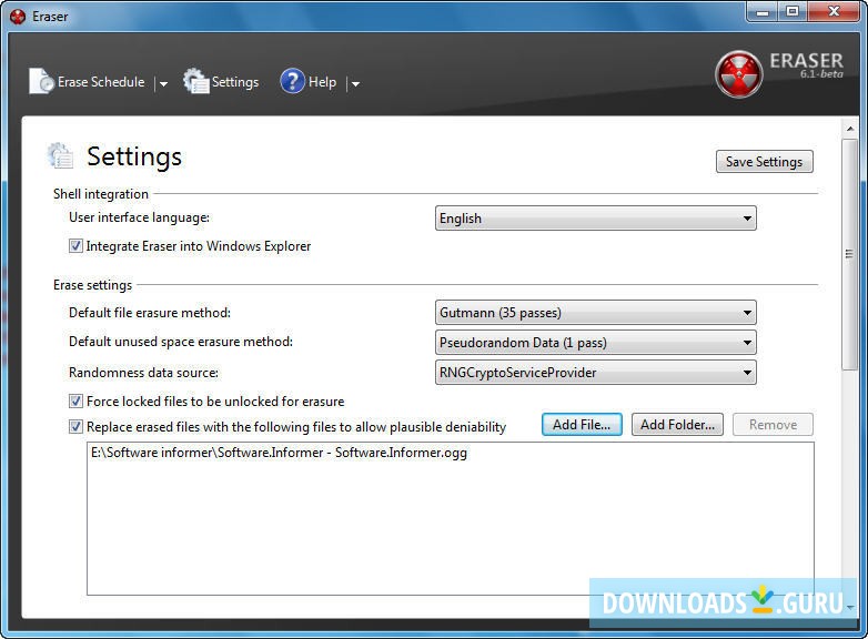 eraser software download for windows 7