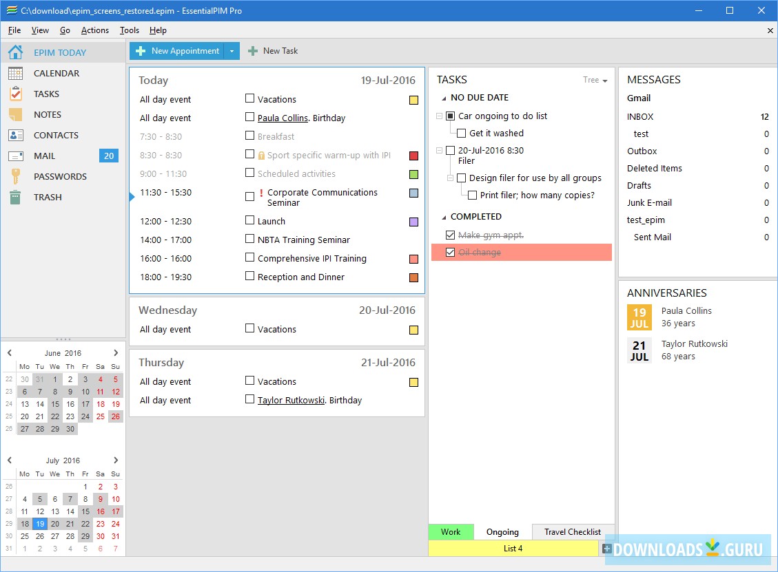 download the new for windows EssentialPIM Pro 11.6.5