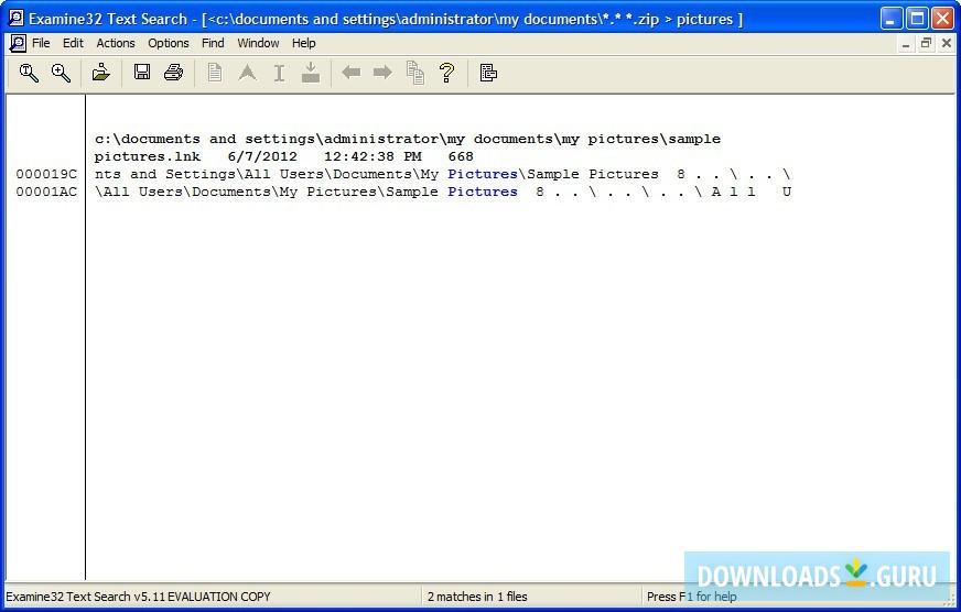 Examine32 Text Search