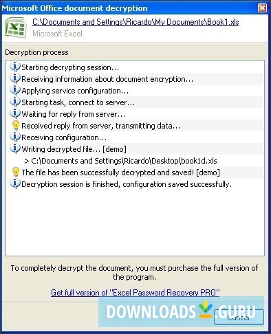 Document Decryption Results