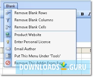 Excel Remove (Delete) Blank Rows, Columns or Cells Software