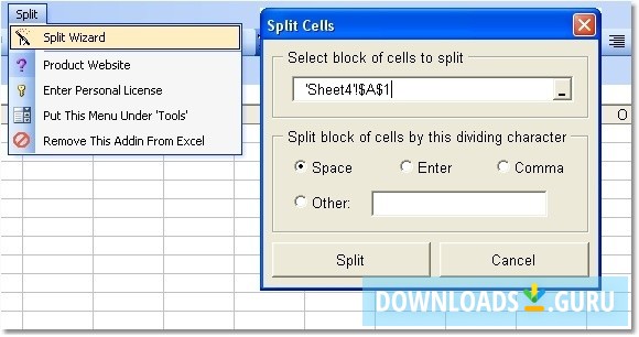 Excel Split Cells Into Multiple Rows or Columns Software