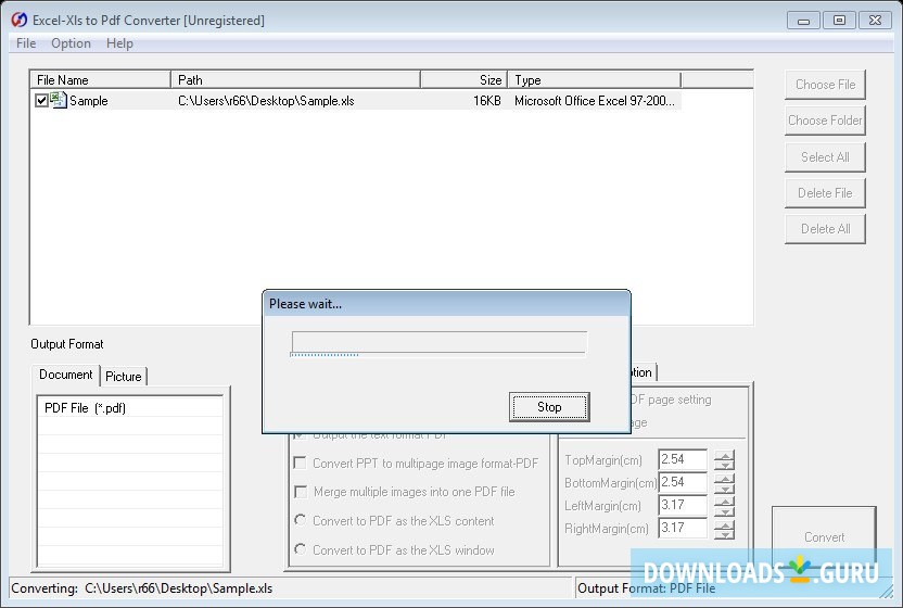 Excel/Xls to Pdf Converter