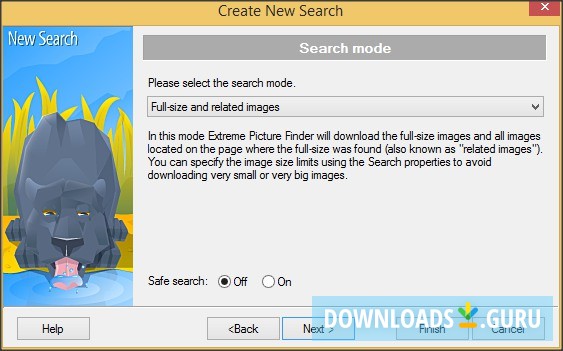 New Search Creation Wizard