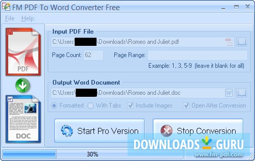 FM PDF To Word Converter Free