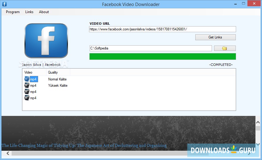 facebook video downloader for pc free download