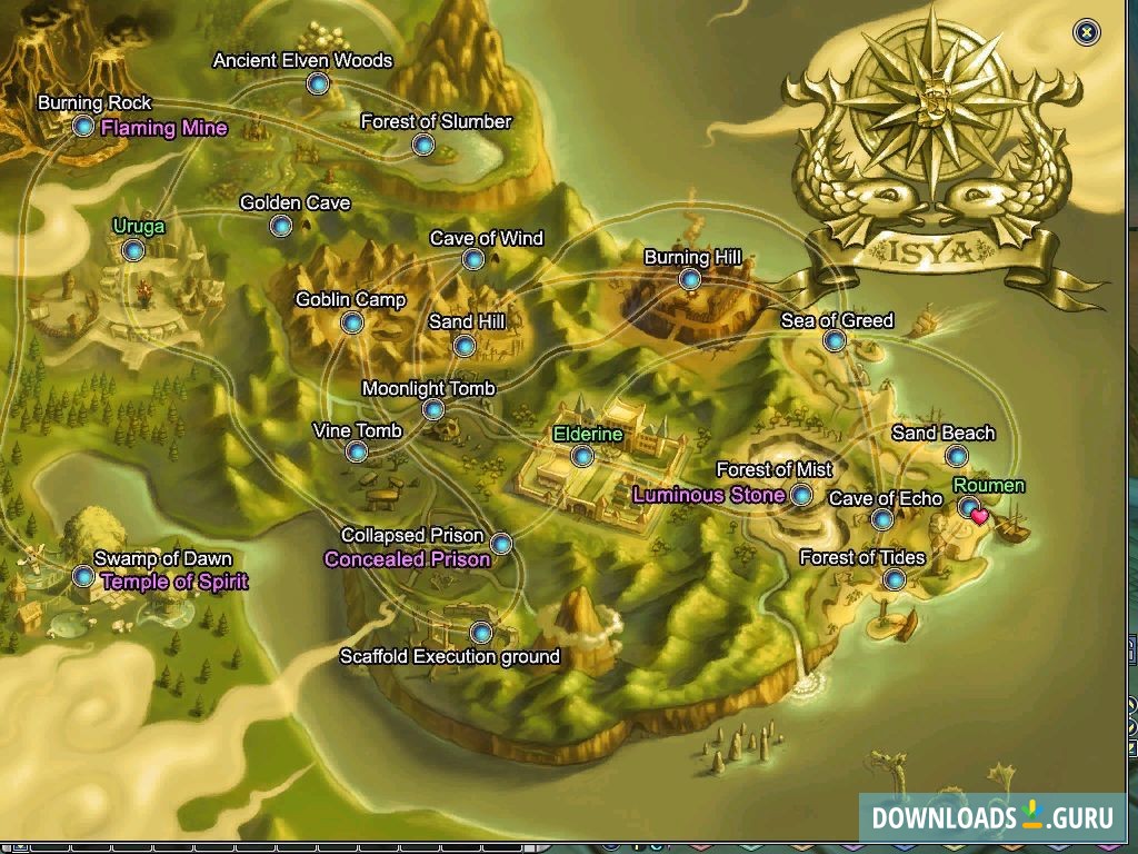 The world of Isya map
