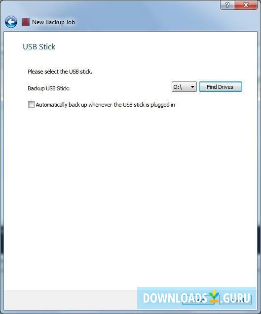 Destination Drive and Folder