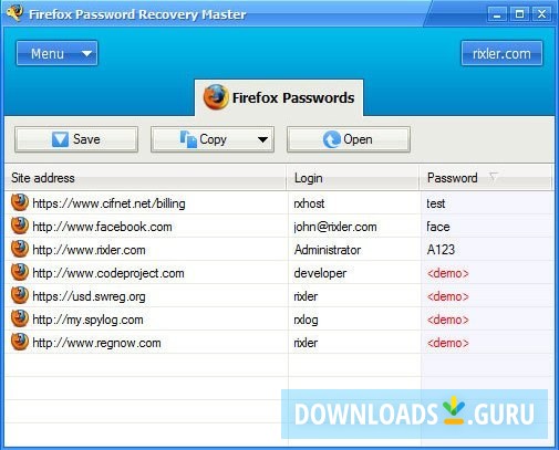 Firefox Password Recovery Master
