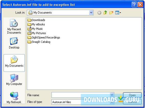 Adding File to Exception List