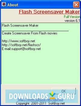 Flash ScreenSaver Maker