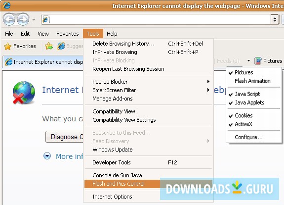 Flash and Pics Control