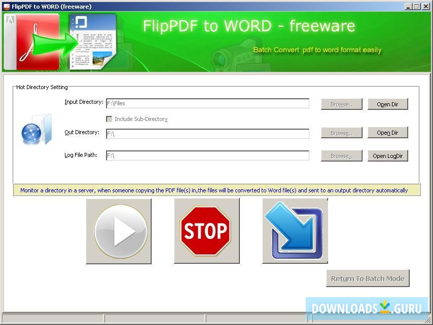 FlipPDF to WORD (freeware)