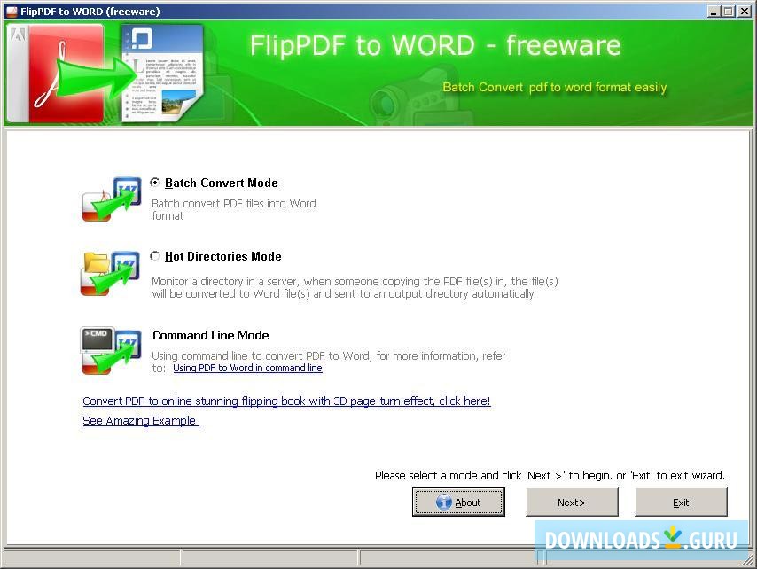 FlipPDF to WORD (freeware)