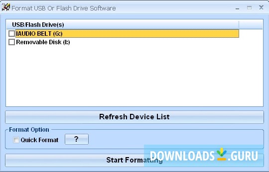 Format USB Or Flash Drive Software