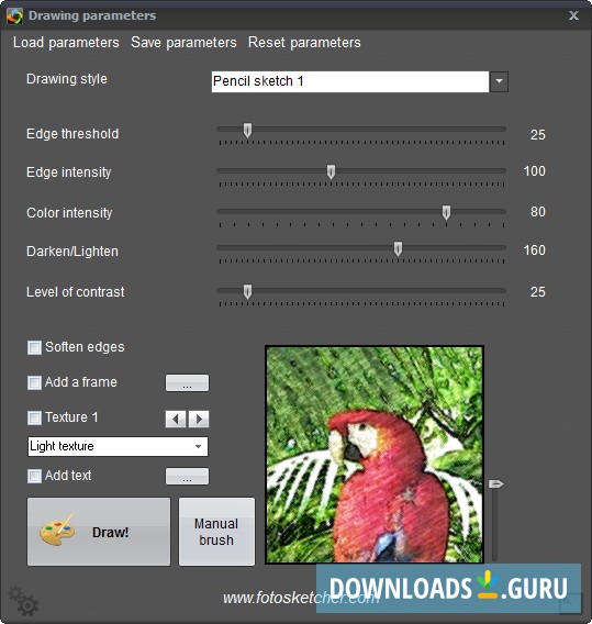 Drawing Parameters Window