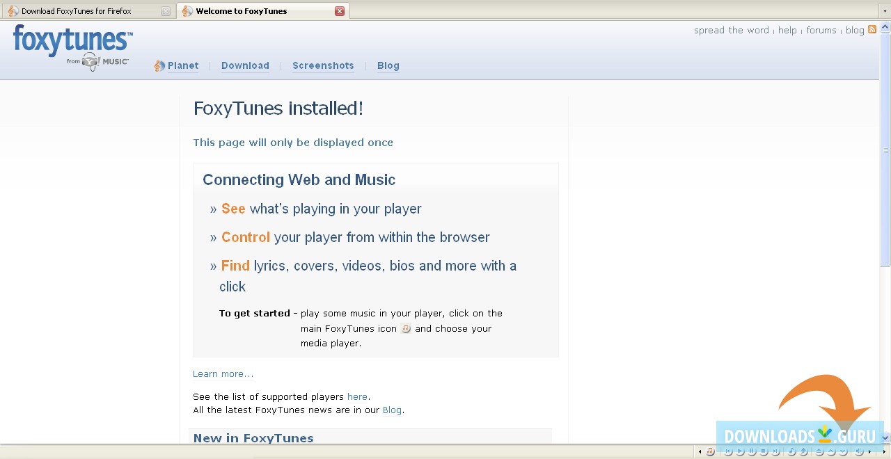 FoxyTunes for Firefox