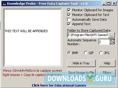 Free Data Capture