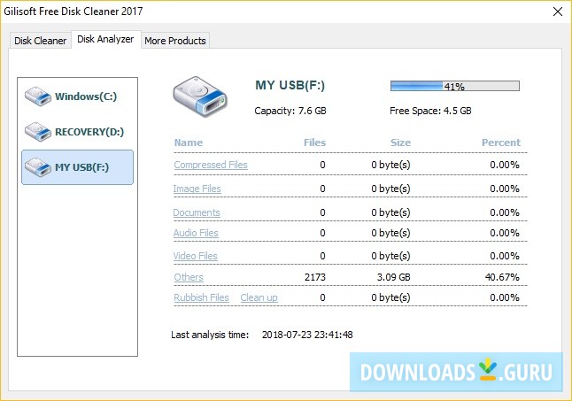 Disk Analyzer Interface