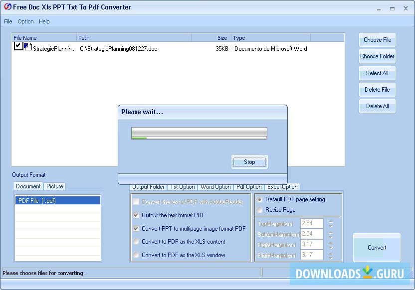 Converting Word Files To PDF