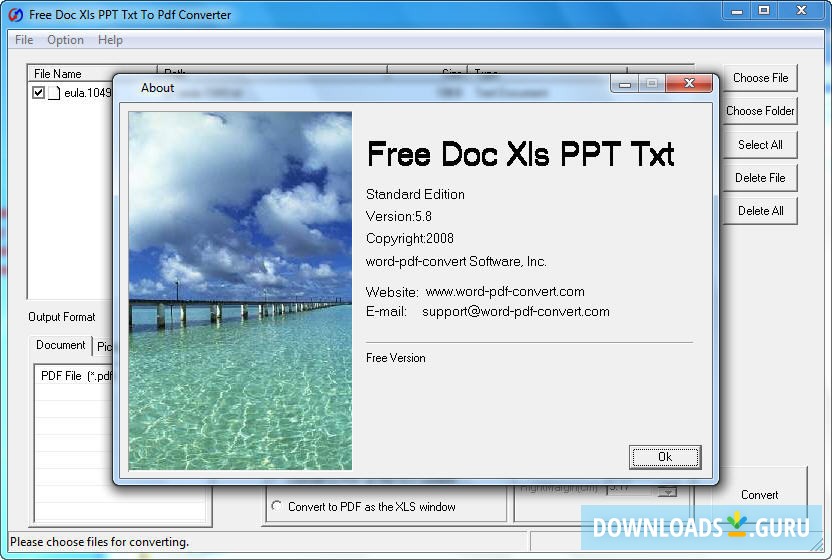 Free Doc Xls PPT Txt To Pdf Converter