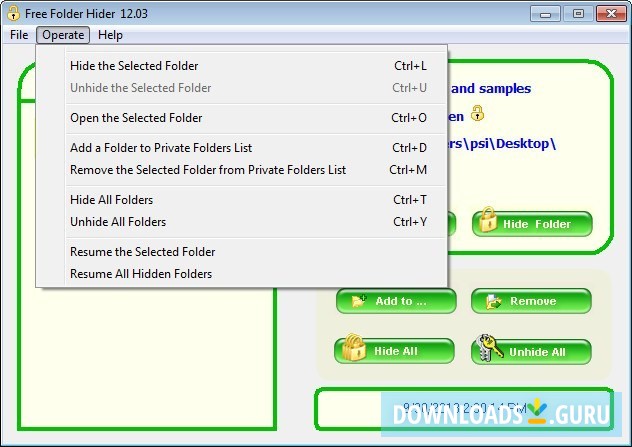 Main Menu