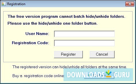 Registration Window